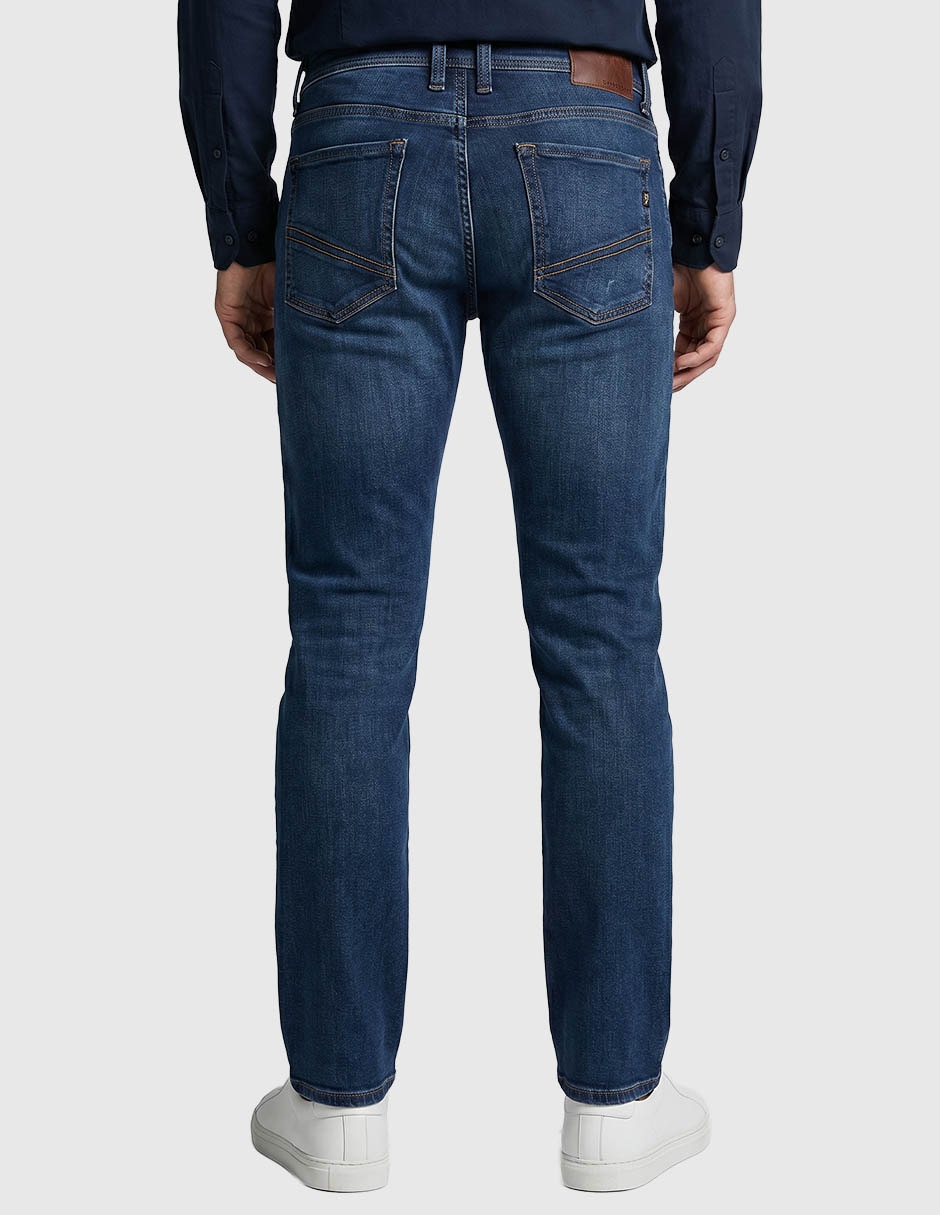 Jeans straight lavado obscuro para hombre 2