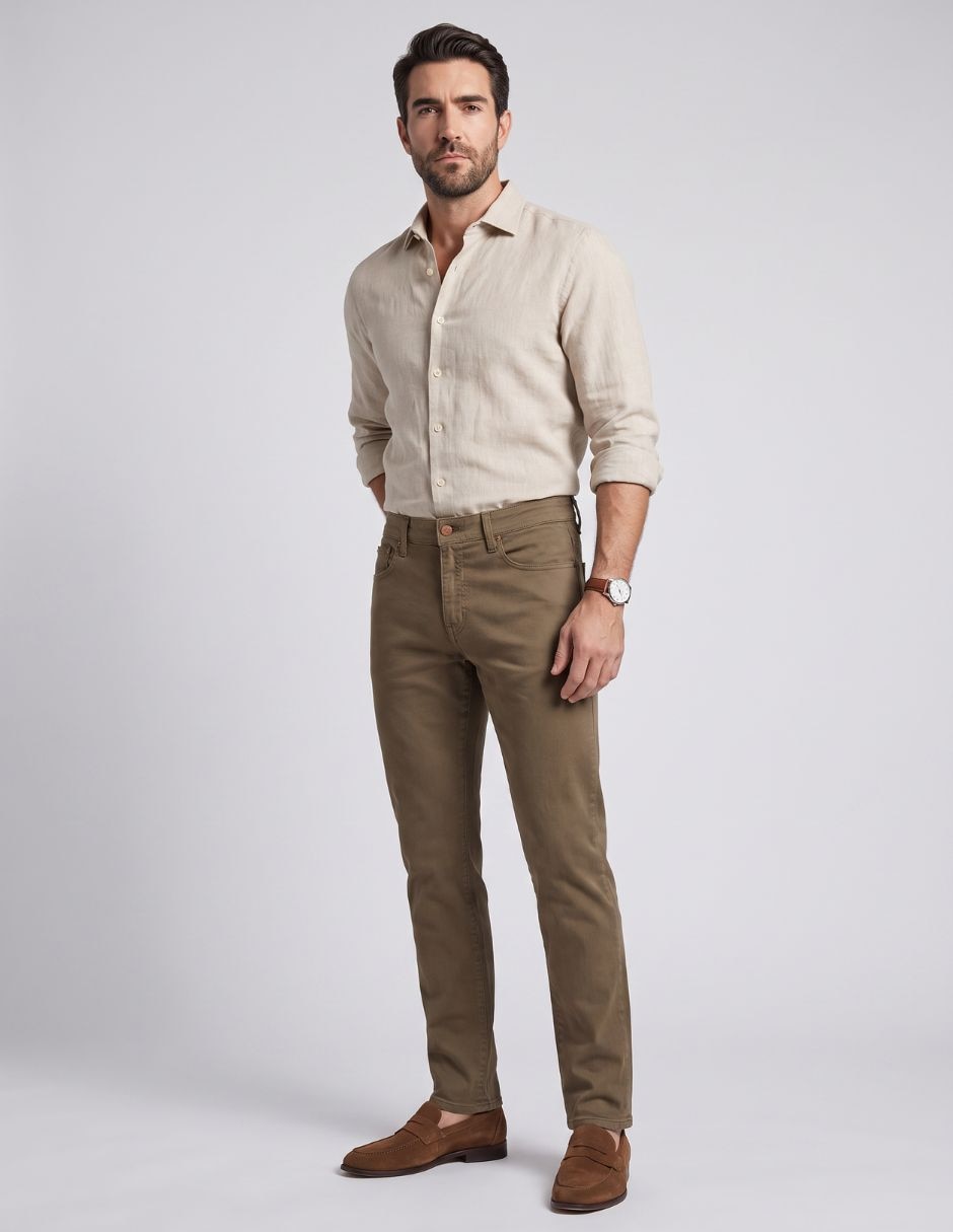 Jeans regular slim para hombre 3