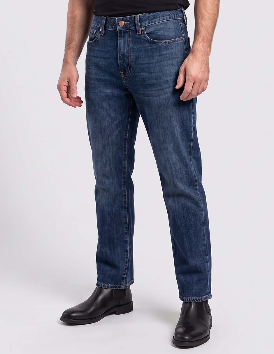 Jeans slim deslavado para hombre 1