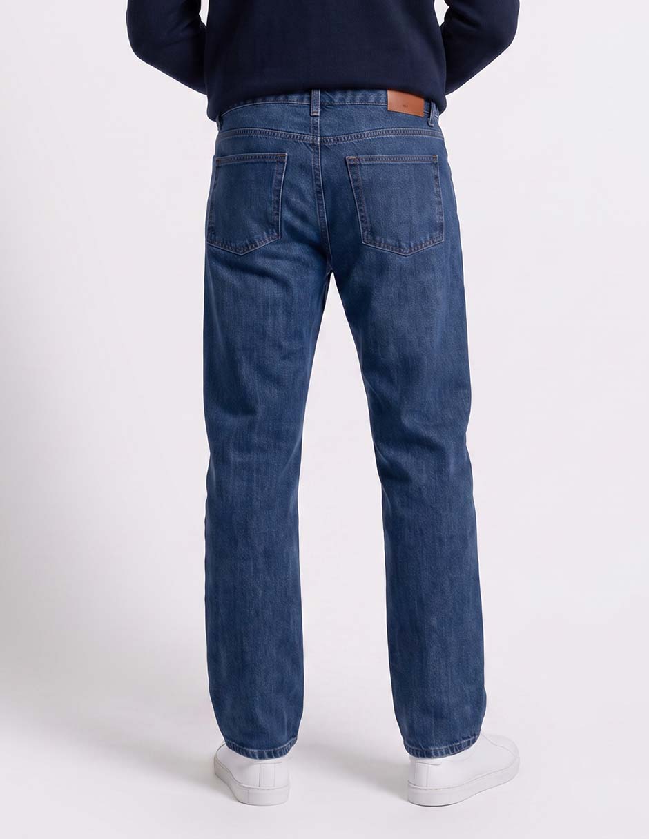 Jeans recto lavado medio para hombre 3