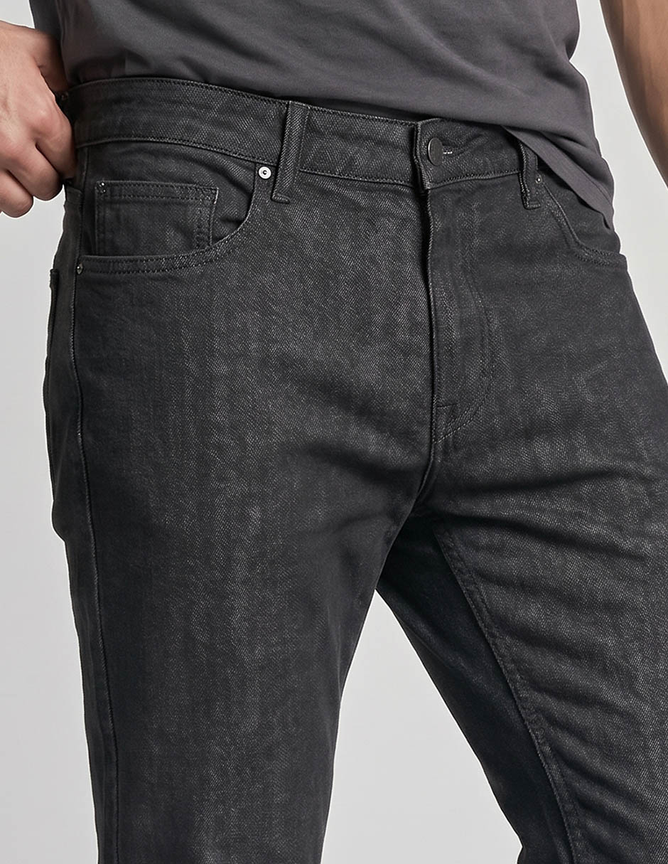 Jeans straight lavado obscuro para hombre 4