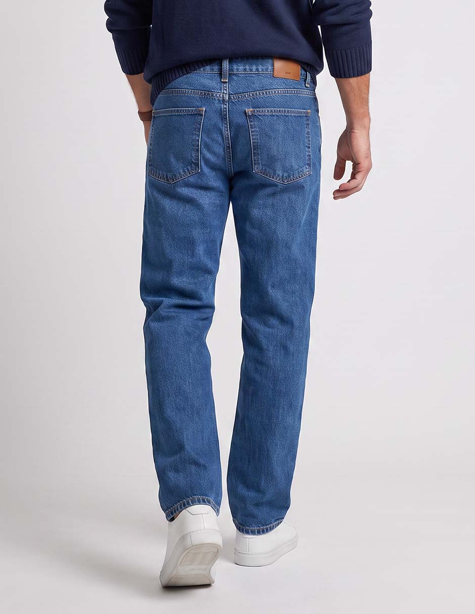 Jeans slim lavado obscuro para hombre 3