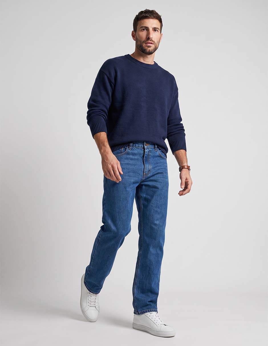 Jeans slim lavado obscuro para hombre 4