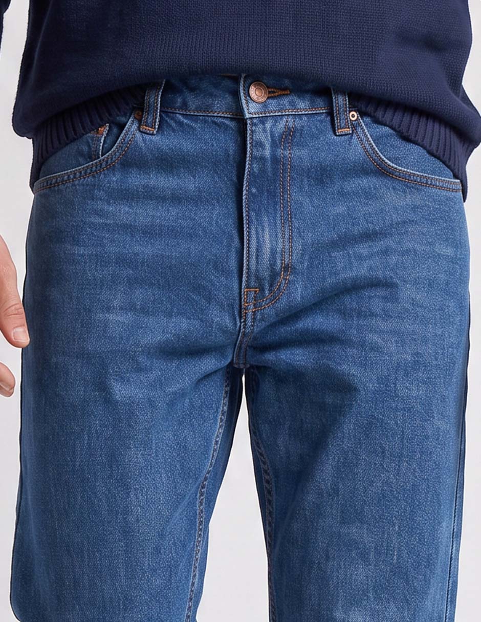 Jeans slim lavado obscuro para hombre 2