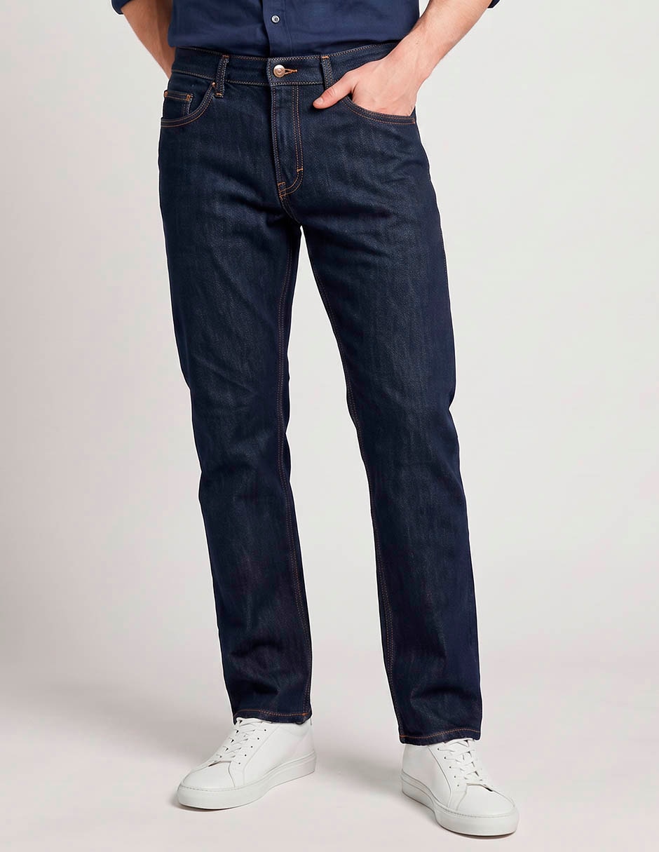 Jeans slim lavado obscuro para hombre Jeans slim lavado obscuro para hombre