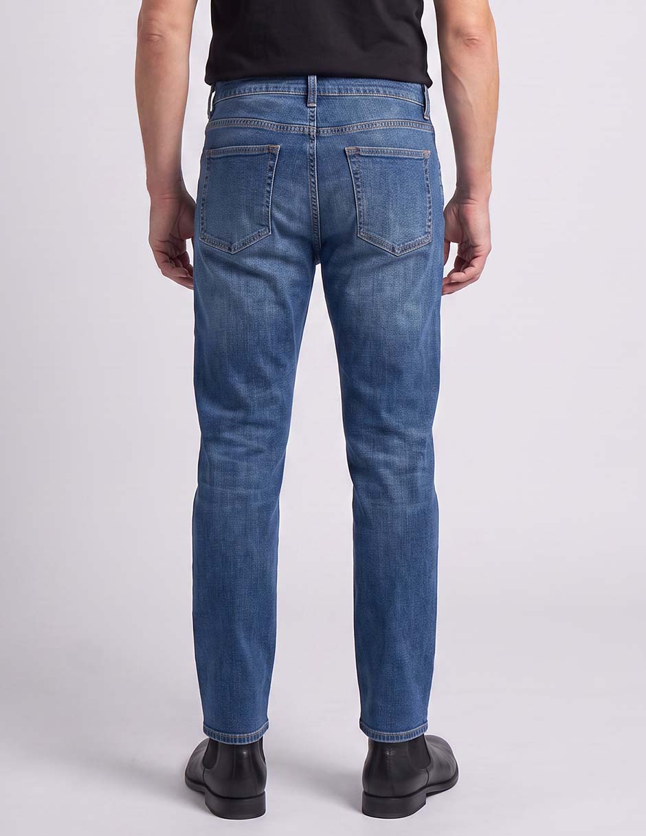 Jeans slim lavado obscuro para hombre 2