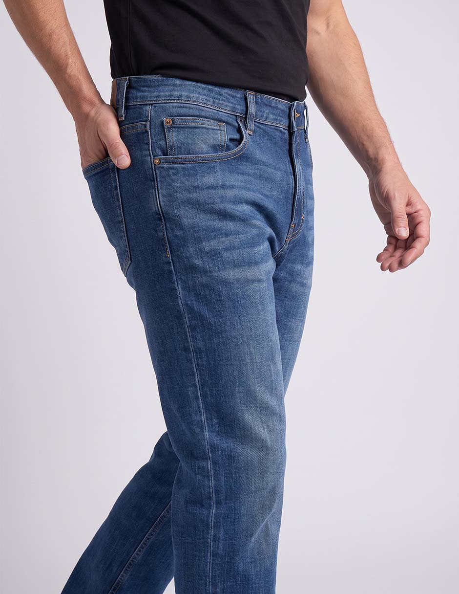 Jeans slim lavado obscuro para hombre 3