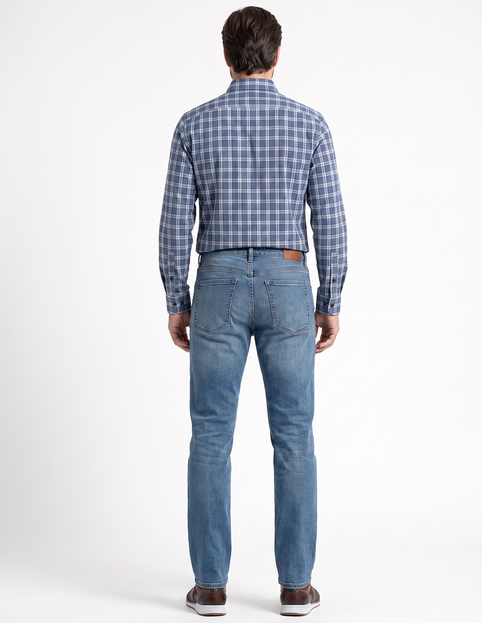Jeans skinny deslavado para hombre 2