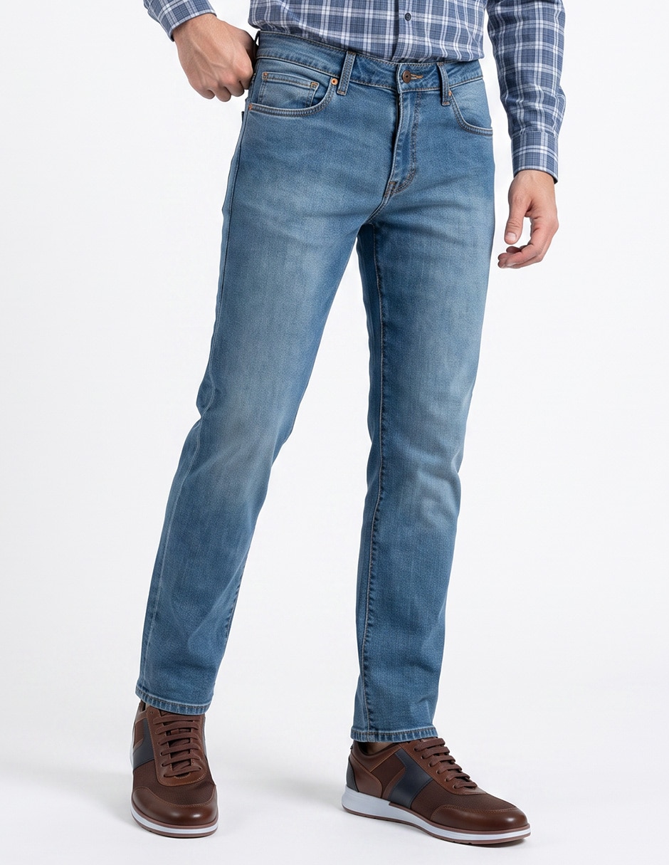 Jeans skinny deslavado para hombre Jeans skinny deslavado para hombre