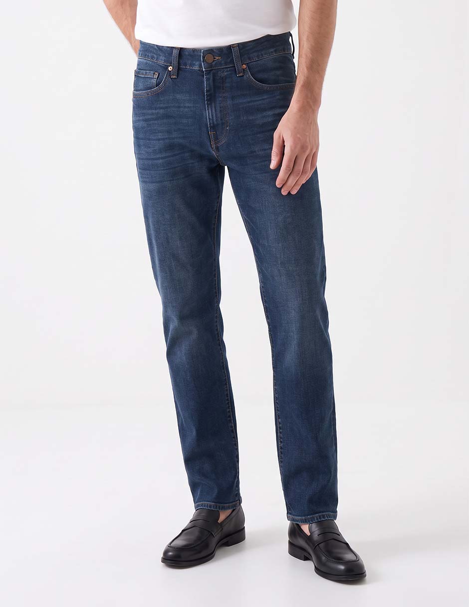 Jeans slim lavado stone wash para hombre