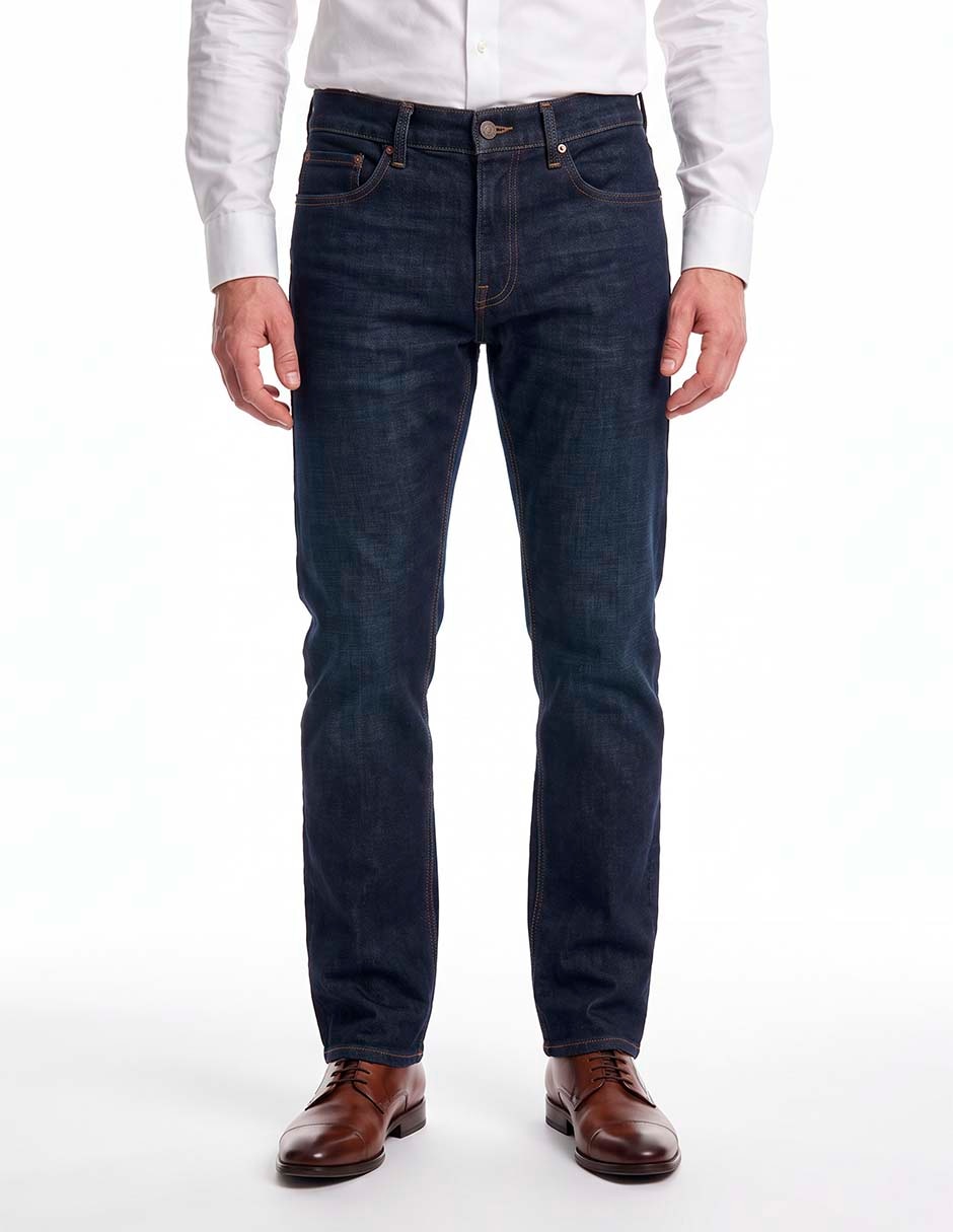 Jeans slim lavado stone wash para hombre 1