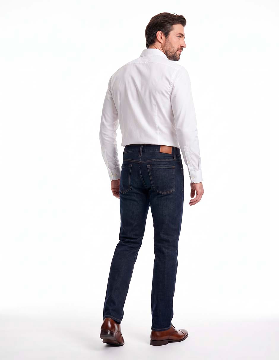 Jeans slim lavado stone wash para hombre 2