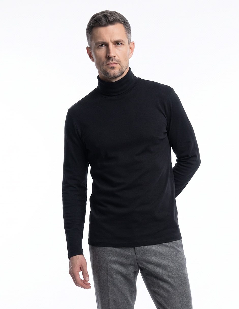 Playera cuello tortuga para hombre 1